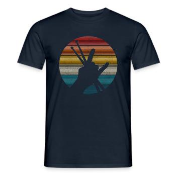 Vintage drummer drums gift - Men's T-Shirt - navy - Front - AI Model Male 178 light (178cm)