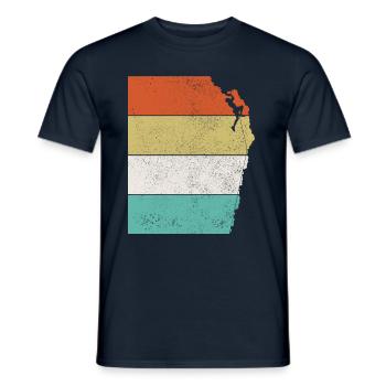 Cadeau d'escalade rétro vintage - T-shirt homme - marine - Devant - AI Model Male 178 light (178cm)
