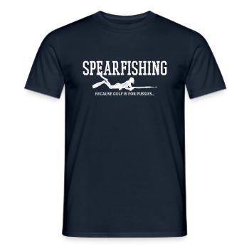 Speerfischen - Männer T-Shirt - Navy - Vorne - AI Model Male 178 light (178cm)