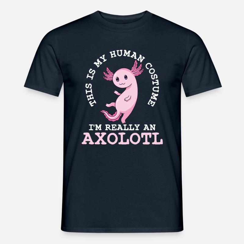 Axolotl - Männer T-Shirt - Navy