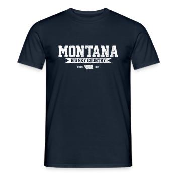 Montana - T-shirt homme - marine - Devant - AI Model Male 178 light (178cm)