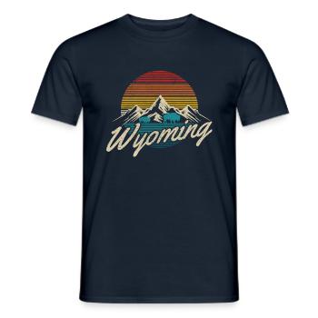 Wyoming - Men's T-Shirt - navy - Front - AI Model Male 178 light (178cm)