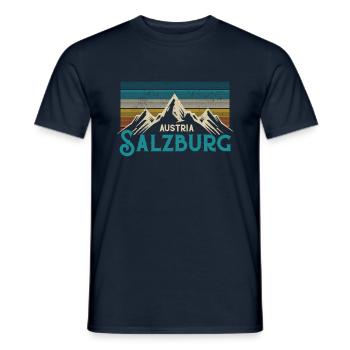 Salzburg Österreich - Männer T-Shirt - Navy - Vorne - AI Model Male 178 light (178cm)