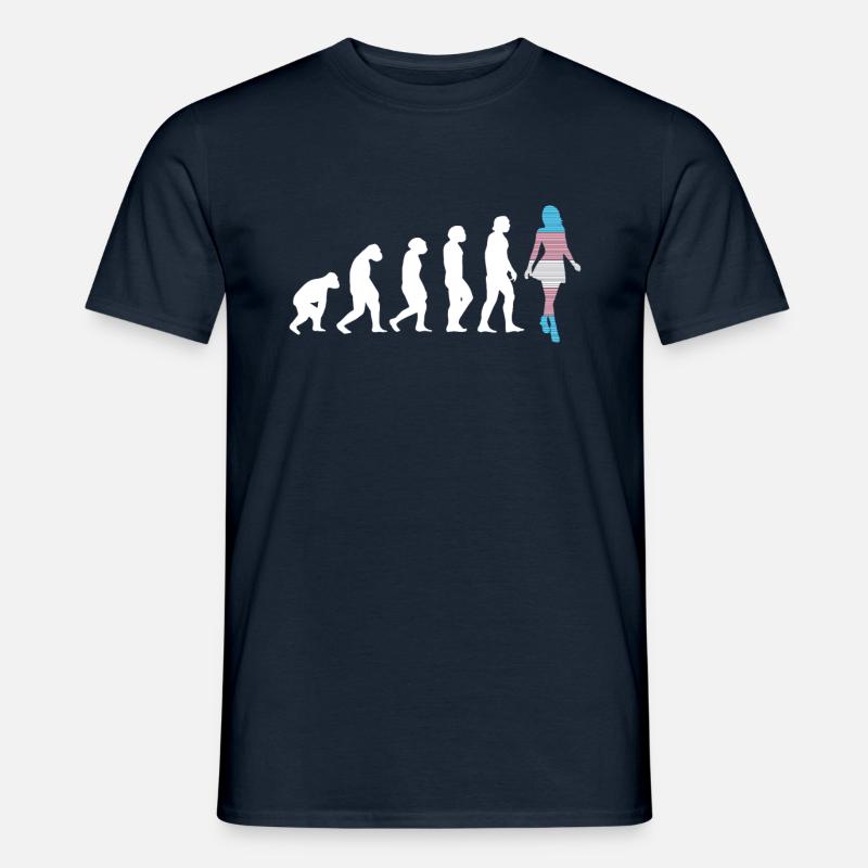 Transgender Evolution Trans Pride LGBTQ - Men’s T-shirt - navy