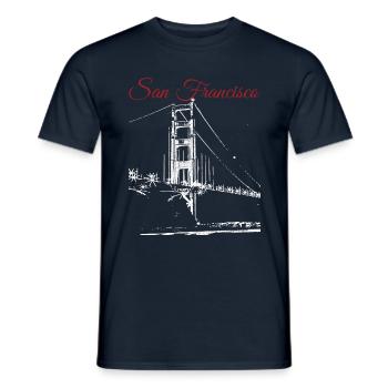 SAN FRANCISCO - Men's T-Shirt - navy - Front - AI Model Male 178 light (178cm)