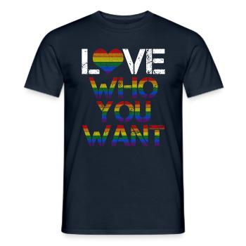 Mois de la fierté gay LGBT Gay Rainbow - T-shirt homme - marine - Devant - AI Model Male 178 light (178cm)