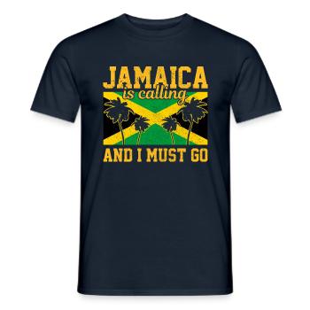 Jamaïque - T-shirt homme - marine - Devant - AI Model Male 178 light (178cm)
