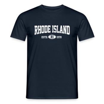Rhode Island - Men's T-Shirt - navy - Front - AI Model Male 178 light (178cm)