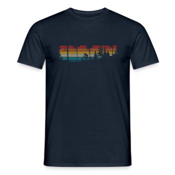 VTT Vintage VTT cadeau - T-shirt homme - marine - Devant - AI Model Male 178 light (178cm)