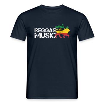 Reggae music Rastafarian Jamaica gift - Men's T-Shirt - navy - Front - AI Model Male 178 light (178cm)