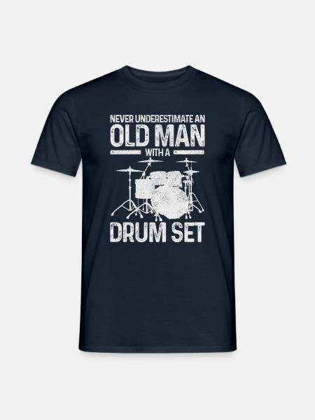 Schlagzeug - Mænd T-shirt - marineblå