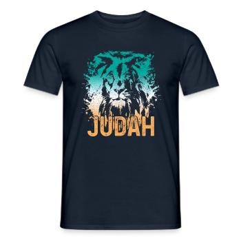 Lion Of Judah Reggae Musik Rastafari Rasta - Männer T-Shirt - Navy - Vorne - AI Model Male 178 light (178cm)