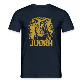 Lion Of Judah Reggae Music Rastafarian Rasta - Men's T-Shirt - navy - Front - AI Model Male 178 light (178cm)
