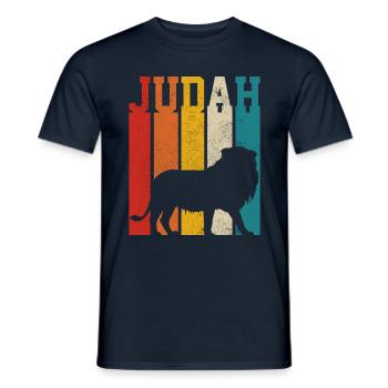 Lion Of Judah Reggae Musique Rastafari Rasta - T-shirt homme - marine - Devant - AI Model Male 178 light (178cm)