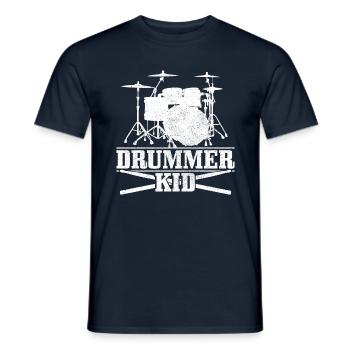 Drummer Kid Drummer Drums Gift - Men's T-Shirt - navy - Front - AI Model Male 178 light (178cm)