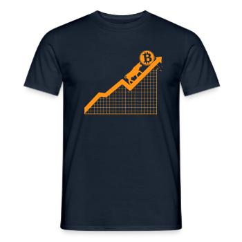 BITCOIN - T-shirt homme - marine - Devant - AI Model Male 178 light (178cm)