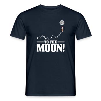 Bitcoin à la lune - T-shirt homme - marine - Devant - AI Model Male 178 light (178cm)