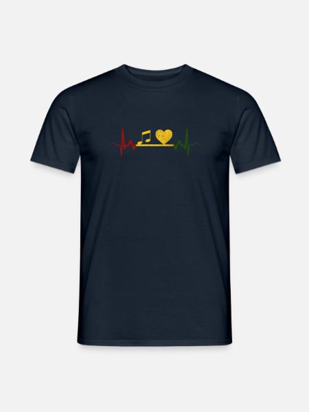 Reggae Musik Rastafari Rasta Geschenk - Männer T-Shirt - Navy