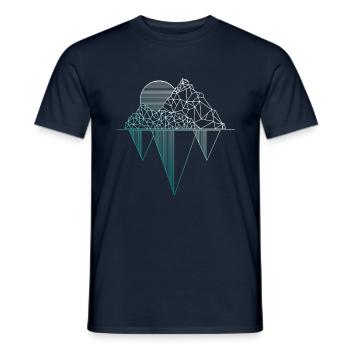 Montagne Randonnée Camping Escalade VTT VTT - T-shirt homme - marine - Devant - AI Model Male 178 light (178cm)