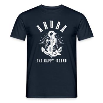 Aruba - Men's T-Shirt - navy - Front - AI Model Male 178 light (178cm)