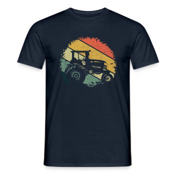 Retro Vintage Farm Farmer Rancher Tracteur - T-shirt homme - marine - Devant - AI Model Male 178 light (178cm)