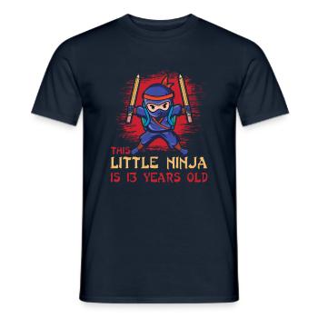 Birth Born Age 13 Years Old Japan Japanese Ninja - Men's T-Shirt - navy - Front - AI Model Male 178 light (178cm)