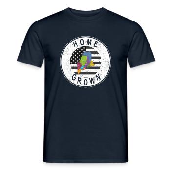 Land Map America US Flag Home Grown Maine - Men's T-Shirt - navy - Front - AI Model Male 178 light (178cm)