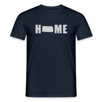Land Map America US State Flag Home Kansas - Männer T-Shirt - Navy - Vorne - AI Model Male 178 light (178cm)