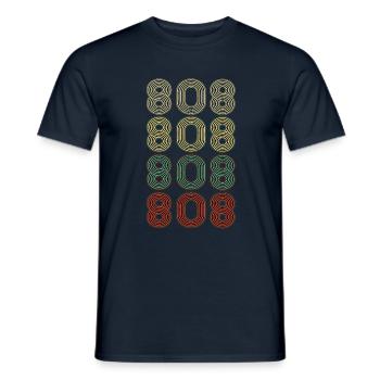 Retro America State Flag Area Code Hawaii - Männer T-Shirt - Navy - Vorne - AI Model Male 178 light (178cm)