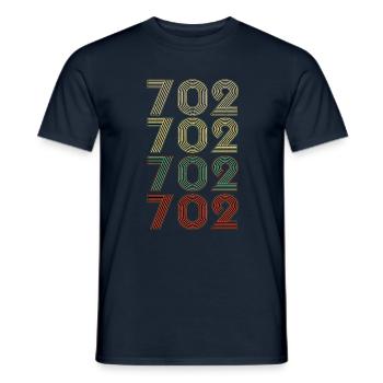 Retro America State Flag Area Code Nevada - Männer T-Shirt - Navy - Vorne - AI Model Male 178 light (178cm)