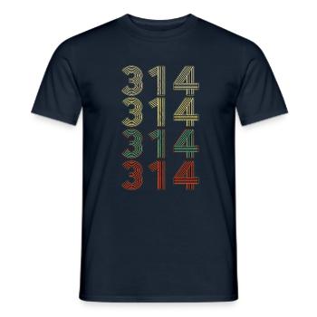 Retro America State Flag Area Code Missouri - Men's T-Shirt - navy - Front - AI Model Male 178 light (178cm)