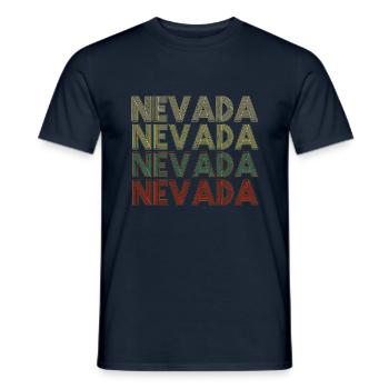 Retro America State Flag Vintage Nevada - Männer T-Shirt - Navy - Vorne - AI Model Male 178 light (178cm)