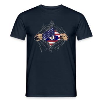 Rip Reveal America State Flag Kentucky - Männer T-Shirt - Navy - Vorne - AI Model Male 178 light (178cm)