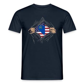Rip Reveal America State Flag Nevada - Männer T-Shirt - Navy - Vorne - AI Model Male 178 light (178cm)