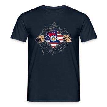 Rip Reveal America State Flag Missouri - Men's T-Shirt - navy - Front - AI Model Male 178 light (178cm)