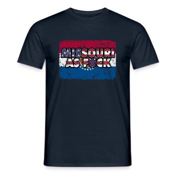America US Flag State Flag Missouri - Men's T-Shirt - navy - Front - AI Model Male 178 light (178cm)