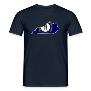 Land Map America US State Distressed Kentucky - Men's T-Shirt - navy - Front - AI Model Male 178 light (178cm)