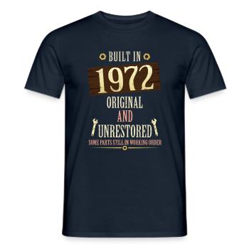 Built In The 1972 Original And Unrestored - Men's T-Shirt - navy - Front - AI Model Male 178 light (178cm)