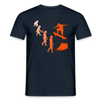 Skating Board Skate Skater Evolution Skateboard - Männer T-Shirt - Navy - Vorne - AI Model Male 178 light (178cm)