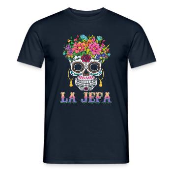 Boss Halloween Muertos Day Of Dead Sugar Bone - Men's T-Shirt - navy - Front - AI Model Male 178 light (178cm)
