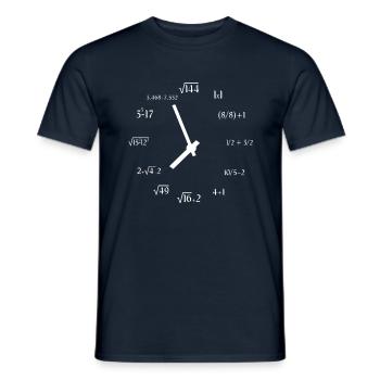 Math Meme Math Equation Joke Math Clock - Männer T-Shirt - Navy - Vorne - AI Model Male 178 light (178cm)