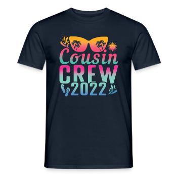 Cousin Crew Vacation 2022 Tropical Hello Summer - Men's T-Shirt - navy - Front - AI Model Male 178 light (178cm)