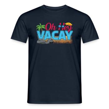 Hey Vacation 2022 Tropical Hello Summer - Männer T-Shirt - Navy - Vorne - AI Model Male 178 light (178cm)