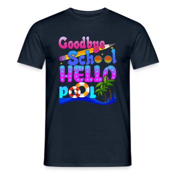 Plage Bonjour Piscine Journée d’école Happy Last Class - T-shirt homme - marine - Devant - AI Model Male 178 light (178cm)