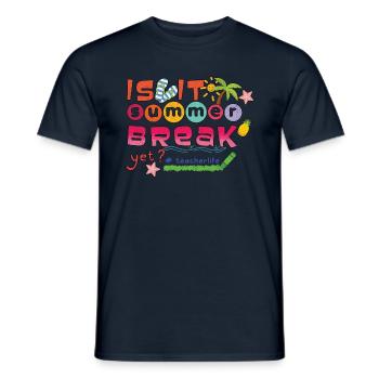 Journée d’été de l’école Happy Last Class Teacher - T-shirt homme - marine - Devant - AI Model Male 178 light (178cm)