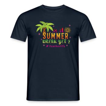 Est le jour d’été de l’école heureux dernier enseignant de classe - T-shirt homme - marine - Devant - AI Model Male 178 light (178cm)