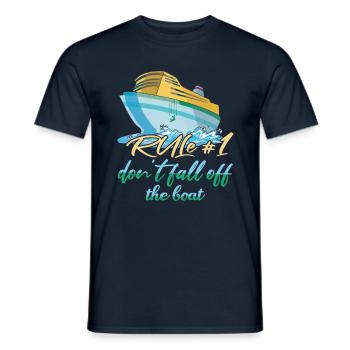Don't Fall Boat Kayak Pontoon Boating Summer - Männer T-Shirt - Navy - Vorne - AI Model Male 178 light (178cm)
