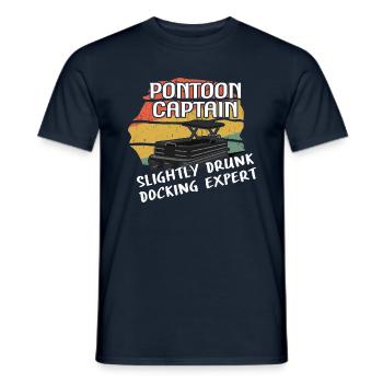 Retro Boat Kayak Pontoon Captain Boating Summer - Men's T-Shirt - navy - Front - AI Model Male 178 light (178cm)
