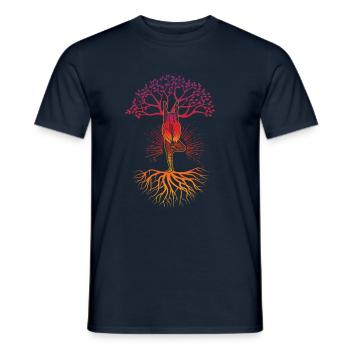 Relax Yoga Temps Mandala Méditez Pilates Yoga - T-shirt homme - marine - Devant - AI Model Male 178 light (178cm)