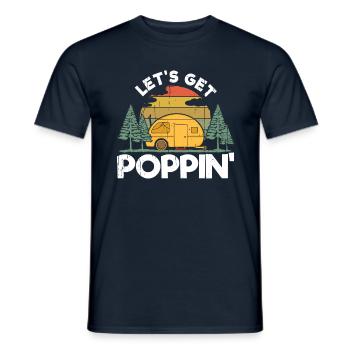 Vintage Retro Camp Camper Motor Home Camping - Men's T-Shirt - navy - Front - AI Model Male 178 light (178cm)